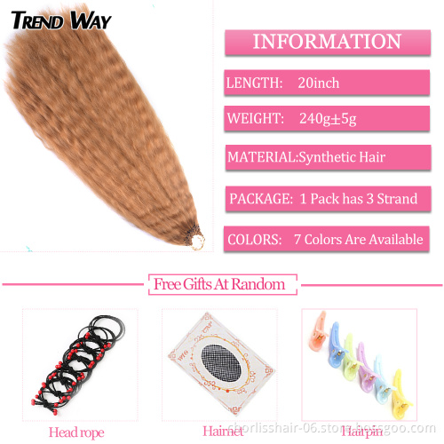 Wholesale Cheap Price 20 Inch Afro Kinky Curly Braids Hair Wavy Bulk Synthetic Crochet Braiding Hair Extensions For Women
